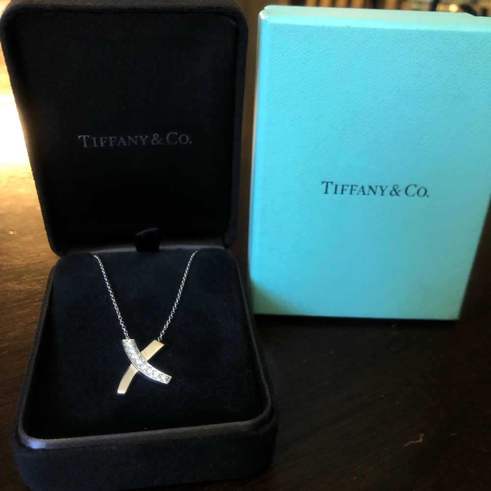Paloma Picasso 18k White Gold Diamond Pendant